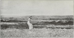 A young girl by the seaside